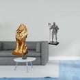 thumbnail image 2 of Figura de león, estatua de caballero, figura decorativa, pieza de arte, material de resina, adorno de escritorio coleccionable, adecuado para la ofici, 2 of 8