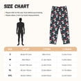 thumbnail image 2 of Cauagu Christmas Hat Cute Puppy A Pajama Pants for Women Loose Fit Wide Leg Trouser Pants Casual Elastic Waist Drawstring Lounge Pants, 2 of 6