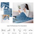 thumbnail image 4 of Christmas Snowman Throw Flannel Blanket 50x60In Xmas Tree Deer Winter Blue Ombre Snow Scene Super Soft Cozy Bed Blanket, Lightweight Plush Fuzzy Bed Throw for Bedroom Sofa Couch Living Room, 4 of 4