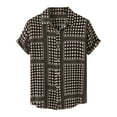 thumbnail image 1 of Hombres Casual Botones Playa Sin posicionamiento Estampado Turndown Camisa de manga corta Blusa Pompotops  oipoqjl48311, 1 of 9