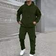 thumbnail image 2 of BOOMNY Men Sweatsuits Set Plus Size Hoodies Sweatpants 2Pcs Gym Sweat Suits Running Jogging Fall Winter Athletic Tracksuit Outfits, 2 of 7