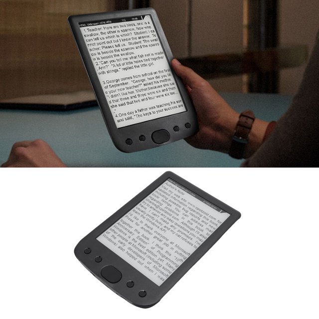 6 Inch E Reader with 800x600 HD Touch Screen, Eye Friendly Display Lightweight Portable E Book Reader for Students Professionals