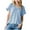 Light Blue, variant on Timegard Ribbed Tops for Women Drop Shoulder V Neck Loose Comfy Casual Blouse Knit Top Summer Fashion