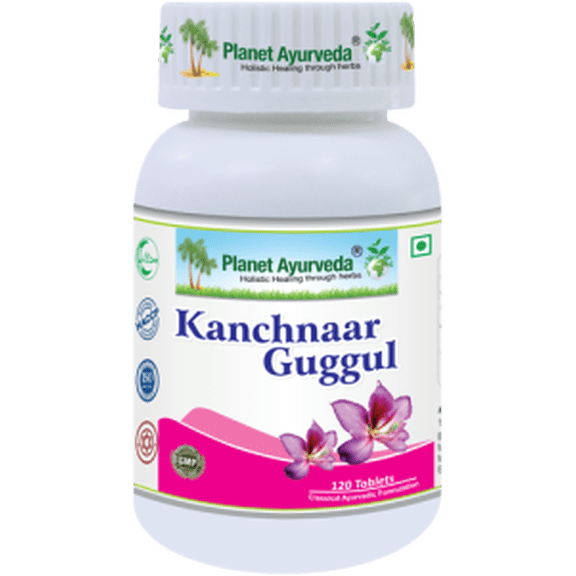 Planet Ayurveda Kanchnaar Guggul Tablets General Detox & Support 2-Count 120 Tablets Each