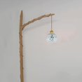 thumbnail image 3 of FSLiving 10W LED Swag Hanging Plant Grow Spotlight Full Spectrum Plug-in Cord BOHO White Hemp Rope Hollow-Carved Globe Pendants with Timer for Indoor Plant No Wiring Needed Portable Customizable, 3 of 7