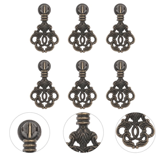 PAMINGONO Cabinet Handles Furniture Decoration Zinc Alloy 6Pcs 2.2X1.3X0.6In