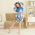 thumbnail image 3 of FORMRS Niños Bathrobe Unisex Hooded Robe Soft Plush Pajamas Sleepwear, Size 2-3T, Abstract Snow Mountain, 3 of 7
