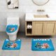thumbnail image 2 of Cigüeñas Juego de 3 alfombras de baño de coral fleece: tapete de baño + alfombra de inodoro en forma de U + funda de tapa de inodoro en forma de O, 2 of 6