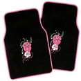 thumbnail image 5 of Pretty Black Pink Car Accessory Gift Set, Includes Glitter Auto Sunshade, Carpet Floor Mats, Seat Covers & Steering Wheel Cover, Holiday Combo Pack for Autos Truck Van SUV, 5 of 9