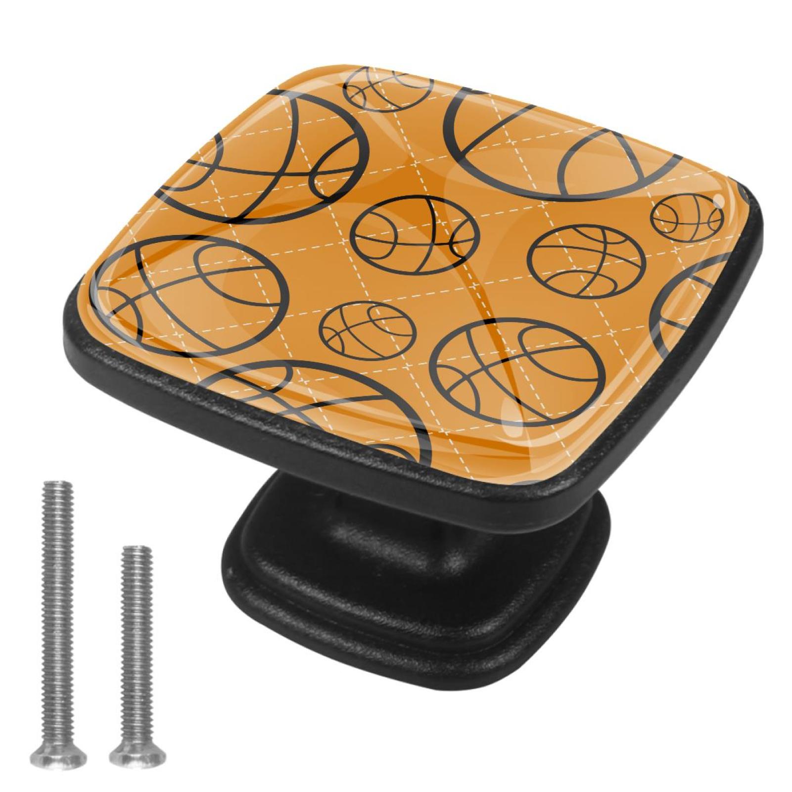 4 Pcs Cabinet Handle Drawer Pulls Basketball Sport Knobs with Screws ...