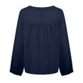 thumbnail image 5 of CEHVOM Blouse à Manches Longues Décontractée Mode Col Rond Uni Tube Ouvert pour Femmes, 5 of 5