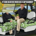 thumbnail image 5 of Renewold Golf Cart Seat Cover with Pockets and Non-Skid Bottom Comfort Towel Blanket Accessories Universal Fit for Most Club Cars and More 2 Person Seats, Golf Club Ball Green, 5 of 7
