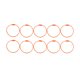 thumbnail image 1 of Llavero creativo de 10 piezas de metal a la moda, retro, simple y duradero, para llave (naranja), 1 of 5