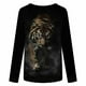 thumbnail image 5 of Puntoco Blusa informal de manga larga con cuello redondo y estampado de animales novedosos para mujer Puntoco Puntoco-1310, 5 of 5