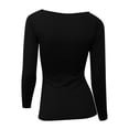 thumbnail image 4 of LAVRA Women's Soft Casual Crew Neck Long Sleeve Shirt, 4 of 6