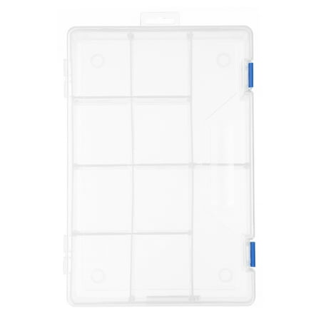Small Box With Slot Transparent Storage Box Multiple Compartments Slot Hardware Box Organizer Jewelry Tools Electronic Components Container Fishing Tackle Box Fishing Accessories Storage Case with Adjustable Dividers 10 ()
