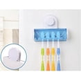 thumbnail image 4 of Portacepillos de dientes de cinco posiciones (excluido el cepillo de dientes), portacepillos de dientes de pared en blíster, para uso en el baño, 4 of 5
