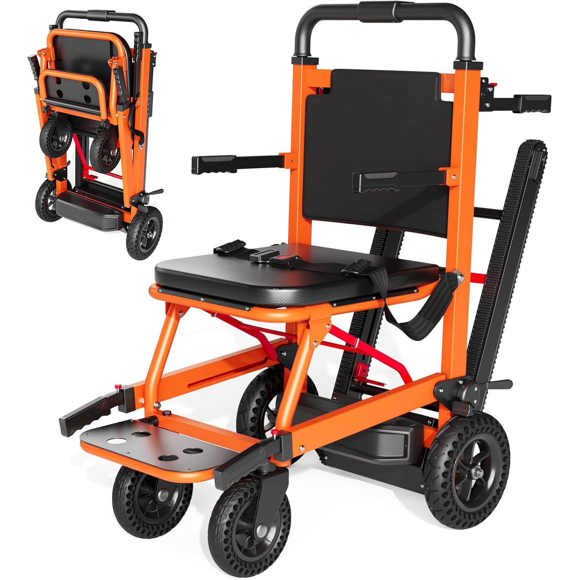 Joreek Motorized Stair Climbing Wheelchair Electric Mobile Wheel Chair 441 lbs Load-Bearing Heavy & Durable Folding Wheel Chair for Outdoor & Indoor