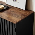 thumbnail image 6 of Trilenars Mid Century Modern Sideboard Buffet Cabinet With Storage, Wooden Dresser TV Stand With Grille-Striped Doors, Bedroom Furniture Storage Organizer, 6 of 9