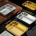 thumbnail image 4 of HomeLife Serving Trays Non-stick Multifunctional Stainless Steel Rectangle Metal Tray for Kitchen, 4 of 13