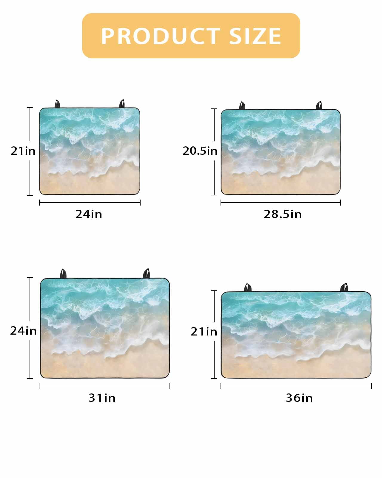 nqOlkjepod Large Induction Cooktop Protector Mat 36"x21", Turquoise Summer Beach Stove Top Covers for Electric Stove, Coastal Water Ripple Decorative Stove Burner Cover Mats, Glass Top Stove Cover