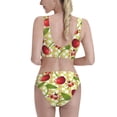 thumbnail image 3 of Picia Cherries and Ladybirds Women's High Waisted Bikini Scoop Neck Swimsuit Two Pieces Bathing Suit-Large, 3 of 8