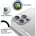 thumbnail image 5 of for iPhone 14 Pro & iPhone 14 Pro Max Camera Lens Protector,Ultra Clear [Aluminum Edge] 9H Hardness Tempered Glass Camera Ring Cover with Easy Installation Tray [3Pcs in 1 Set]-Silver, 5 of 5
