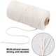 thumbnail image 3 of Cuerda de algodón para macramé blanca de 100 m, hilo de algodón de yute de 3 mm, hilo de algodón para macramé, hilo para encordar, hilo trenzado para envolver regalos, tejer, decorar y colgar, 3 of 5