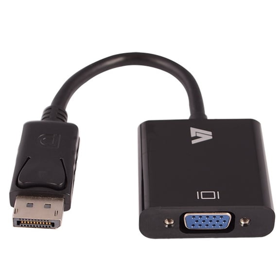 V7 Video Adapter DisplayPort Male to VGA Female, Black