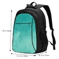 thumbnail image 5 of Cauagu Teal Turquoise1 Print Travel Laptop with USB Charging Port,Extra Large Backpack College Backpack Business Work Bag Casual Daypack Perfert for Men Women, 5 of 7