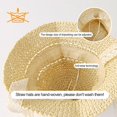 thumbnail image 3 of style3 Sombrero de paja para bebé protector solar de verano sombrilla para bebé playa niños sombrero para el sol de verano sombrero lindo, 3 of 5