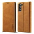 thumbnail image 2 of LC.IMEEKE Leather For Samsung Galaxy S22+ 5G Case, Flip Wallet Leather Case with Card Holder Magnetic Closure Shockproof Kickstand Protective Phone Cases Cover For Samsung Galaxy S22+ 5G,Brown, 2 of 10