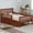 Walnut, variant on Noble House Full Size Wood Platform Bed with Guardrails on Both Sides and Two Storage Drawers ,White