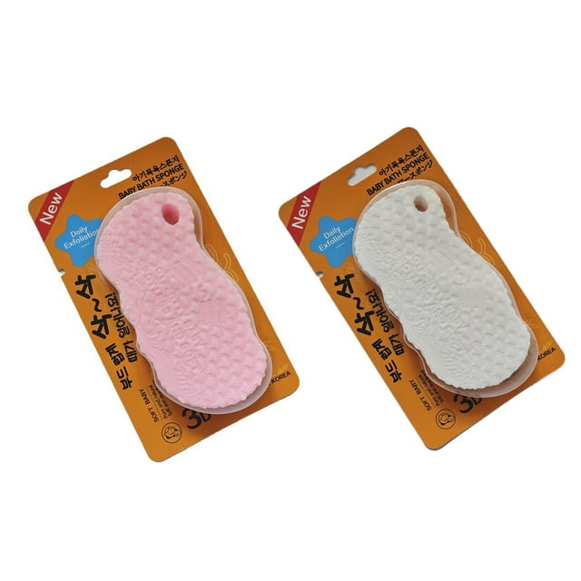 pitrice 2pcs/set Kids Favorite 3D Skin Exfoliating Sponge Gentle Body Skin Remover For Young Ones type+4