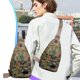 thumbnail image 1 of Bolsa de hombro camuflaje, bolsa de pecho estilo militar, para senderismo, viajes, uso diario, bolsa de hombro casual de camuflaje, bolsa de hombro de tela Oxford, mochila cruzada verde, 1 of 6