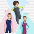 thumbnail image 2 of Promotion! Combinaison de Plongée pour Enfants une-Pièce Maillot de Bain Manches Longues Protection Uv Maillot de Bain pour Surf Plongée en Apnée Natation, 2 of 6