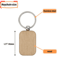 thumbnail image 5 of 120Pcs Blank Wooden Wooden Keychain DIY Wooden Keychain Key Tag Anti-Lost Wood Accessories Gift, 5 of 7