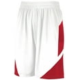 thumbnail image 2 of Augusta L Step-Back Basketball Shorts White/Red 1733, 2 of 2