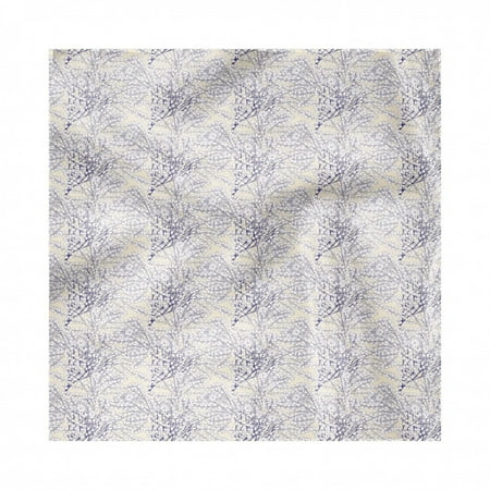 Leaves Napkins Set of 4, Vintage Floral Arrangement Romantic Spring Season Antique Plants Pattern, Silky Satin Fabric for Brunch Dinner Buffet Party, by Ambesonne