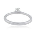 thumbnail image 4 of 0.2 TCW Solid 18 Kt White Gold SI Clarity HI Color Diamond Promise Solitaire Ring, 4 of 5