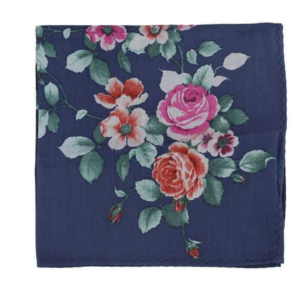 bar III Mens Para Floral Pocket Square, Blue, One Size