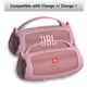 thumbnail image 4 of Accesory JCHPINE Funda de silicona y funda rígida de viaje para altavoz Bluetooth portátil JBL Charge 4/Charge 5 (rosa), 4 of 8