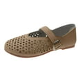 thumbnail image 1 of B91xZ Mocassins pour Femmes Bout Rond Plats Extensibles Mode Décontractée Chaussures de Soirée, Kaki 6.5, 1 of 5