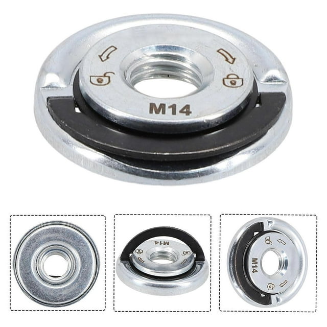 Stable and Secure M14 SelfLocking Grinder Pressing Plate Flange Nut Improve Grinding Efficiency Compatible with Diamond Plates