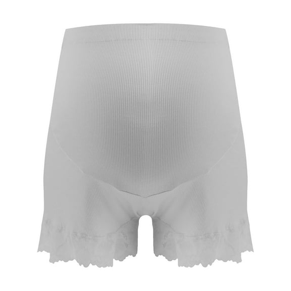 POIUYTR Maternity Ultrasoft Stretchy Slip Shorts for Under Dresses Pregnancy Lace Smooth Anti-chafing Boyshorts Seamless Underwear Safety Shorts