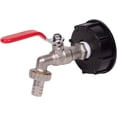 thumbnail image 1 of Grifo para tanque de 1000 l, grifo para recolección de agua de lluvia, adaptador para tanque IBC de 1/2", grifo doble para recolección de agua de lluvia, grifo de latón fabricado en PP,, 1 of 5