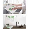 thumbnail image 5 of Country Leaves Kitchen Dish Towels for Drying Dishes Set of 3, Watercolor Green Leaf Branches Vine Botanical Waffle Weave Microfiber Hand Tea Bathroom Towels Quick Dry & Absorbent Towel 15.7x23.6, 5 of 7