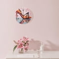 thumbnail image 3 of 16 Inch Wall Clock Battery Operated Silent Clock Decorative for Office, Kitchen, Outdoor, Living Room，Pink High Heel Shoes Butterfly Beautiful Pattern, 3 of 4