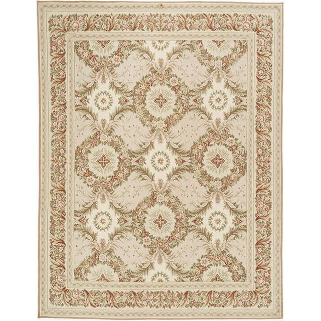 Due Process Stable Trading Aubusson Gueret Pink & Cream Area Rug, 2.06 x 4 ft.