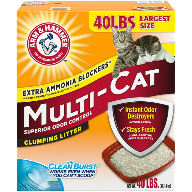 Arm & Hammer MultiCat Clumping Cat Litter, Scented 40lb